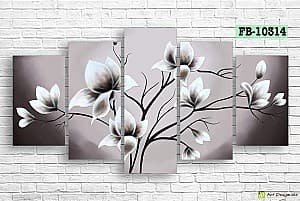 Tablou multicanvas Art.Desig Flori albe FB-10314