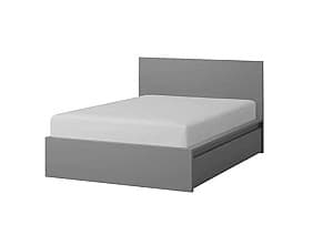 Кровать IKEA Malm gray Lonset 140×200 см (2 ящика для хранения)