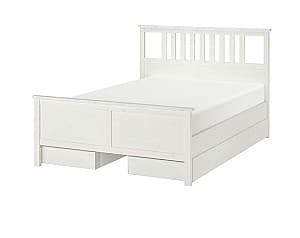 Pat IKEA Hemnes White/Lonset 180x200 cm (4 cutii depozitare)