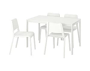 Набор стол и стулья IKEA Melltorp/Teodores White (4 стулья)