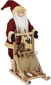 Decoratiune de Craciun Christmas Mos Craciun pe sanie cu sac cu cadouri