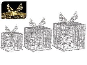 Новогодние украшение Christmas Подарочный куб 12/15/20см 90LED