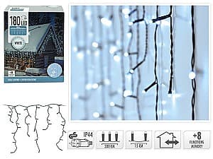 Рождественские огни Christmas Сосульки 180LED белый