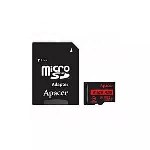 Карта памяти Apacer MicroSD UHS-I U1 + SD адаптер