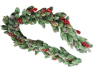 Елочная ветка Christmas Ветка еловая с ягодами и шишками 200cm, PE