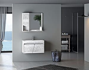 Комплект мебели для ванной Nplus Rio 81 Black Glossy