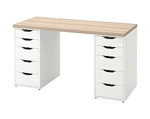 Офисный стол IKEA Lagkapten/Alex  White-Oak