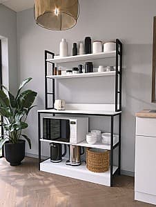 Etajera Fabulous 5 Shelves 36x101 (White/Black)