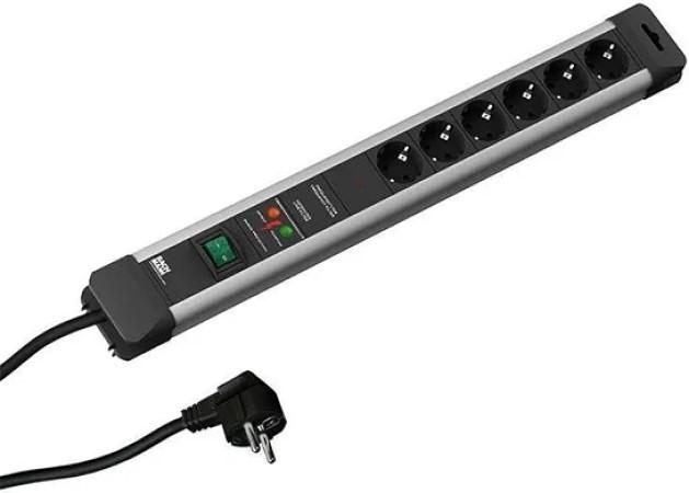 Электрическая розетка Bach Mann Connectus 6 Black