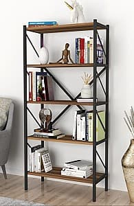 Etajera Fabulous Shelves Metal 5 sectiuni (Walnut/Black)