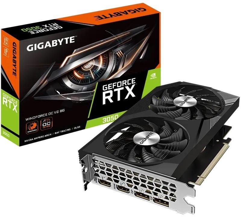Placa video Gigabyte GeForce RTX 3050 WINDFORCE OC V2 8G