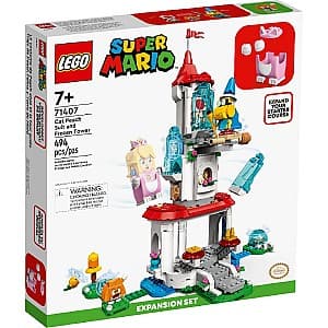 Constructor LEGO Super Mario 71407 Cat Peach Suit And Frozen Tower Expansion Set