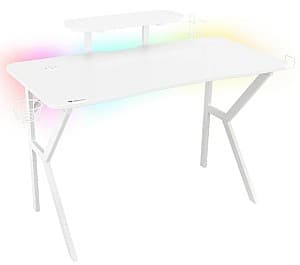 Игровой стол - геймерский  Genesis RGB Белый