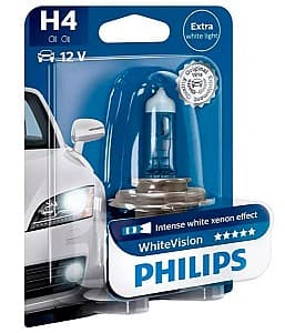 Автомобильная лампа Philips White Vision +60% P43t-38 BL