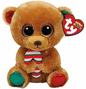 Мягкая игрушка Ty Brown Bear with Candy Cane
