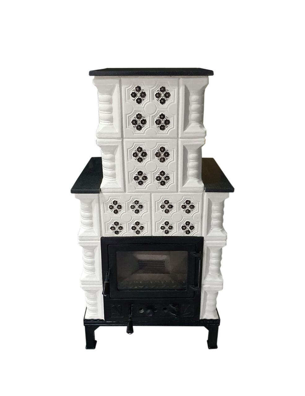 Каминая печи Gospodarul Profesionist терракота 5 рядов анютиных глазок с ручной росписью (2023079)