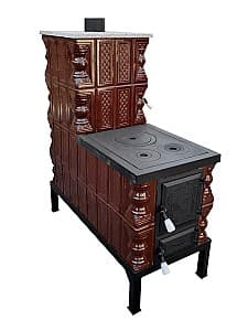 Мобильная печь Gospodarul Profesionist терракотовая мебель со средней конфоркой 4 ряда коричневая терракота справа (2023018)