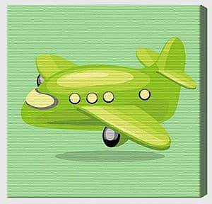 Картина по номерам Art Gallery Зеленый самолет 20х20 см