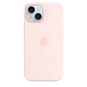 Husa pentru telefon Apple iPhone 15 Silicone Case with MagSafe Light Pink