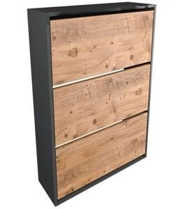 Dulap pentru incaltaminte Fabulous 3D Anthracite/Pine