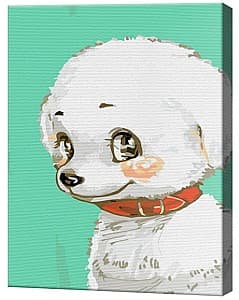 Картина по номерам Art Gallery Белый щенок, 30х40 см