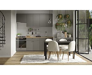 Кухонный гарнитур Fabrik Home Indivi MDF 2200 мм тёмно-серый матовый