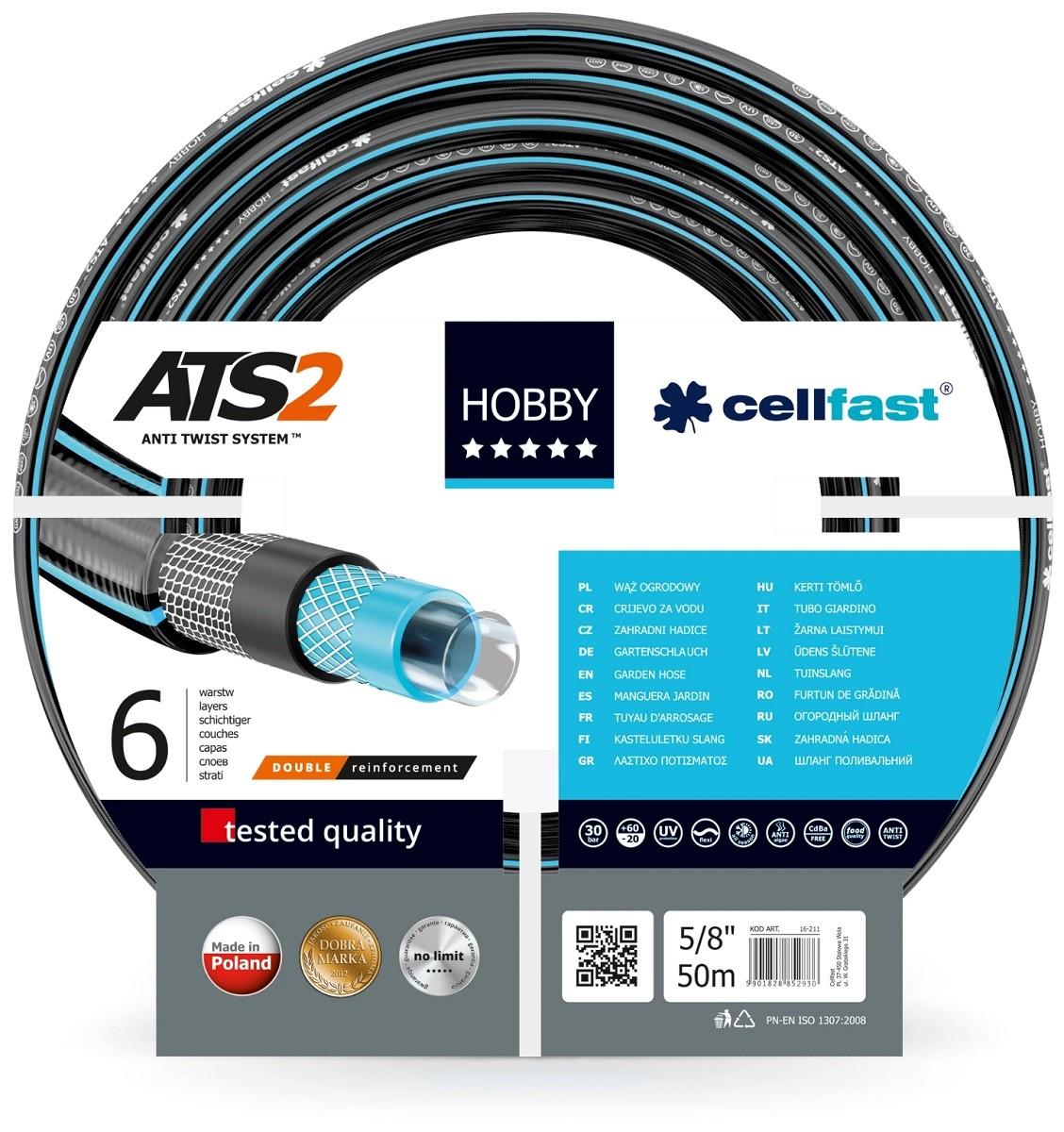 Furtun de apa Cellfast Hobby ATS 2 50m (34211)
