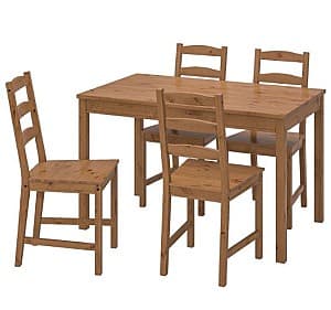 Set de masa si scaune IKEA Jokkmokk Antique (4 scaune)