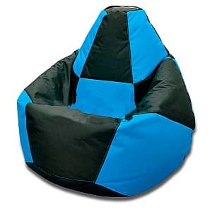 Fotoliu puf Beanbag Pear Chess XXL Black Blue