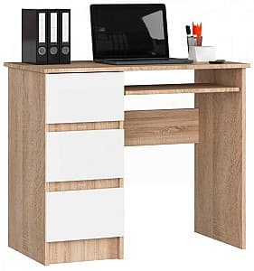 Компьютерный стол Akord A-6 Left (White/Sonoma Oak)