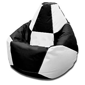 Fotoliu puf Beanbag Pear Chess XXL Black White