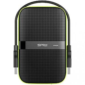 Внешний жёсткий диск Silicon Power Armor A60 Black/Green (SP010TBPHDA60S3K)
