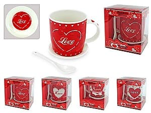 Set pentru ceai si cafea Sf.Valentine Love 370ml