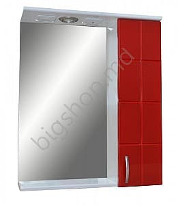 Зеркало в ванную S-M Domino 60 Белый-красный