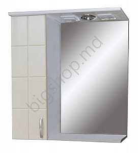 Зеркало в ванную S-M Domino 60 Белый-бежевый