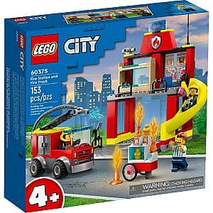 Constructor LEGO 60375 Fire Station and Fire Truck