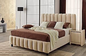 Кровать Ambianta Fancy 1.4 м Бежевый, мягкая, двухместная