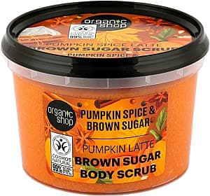 Scrub pentru corp Organic Shop Pumpkin Latte and Brown Sugar