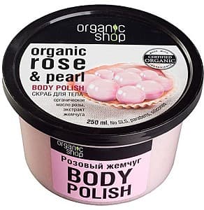 Scrub pentru corp Organic Shop Rose and Pearl Body Polish