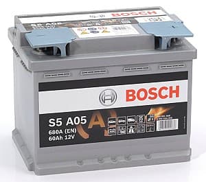 Автомобильный аккумулятор Bosch S5 AGM 12V 60Ah 680EN