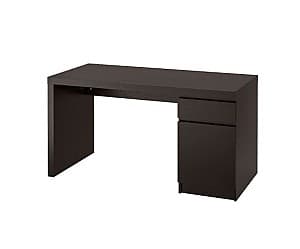 Офисный стол IKEA Malm black-brown 140×65 см