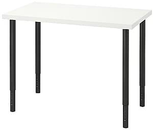 Офисный стол IKEA Linnmon/Olov 100x60 Белый/Черный