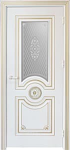 Межкомнатная дверь Спирит Sorento белая эмаль со стеклом (600 мм)