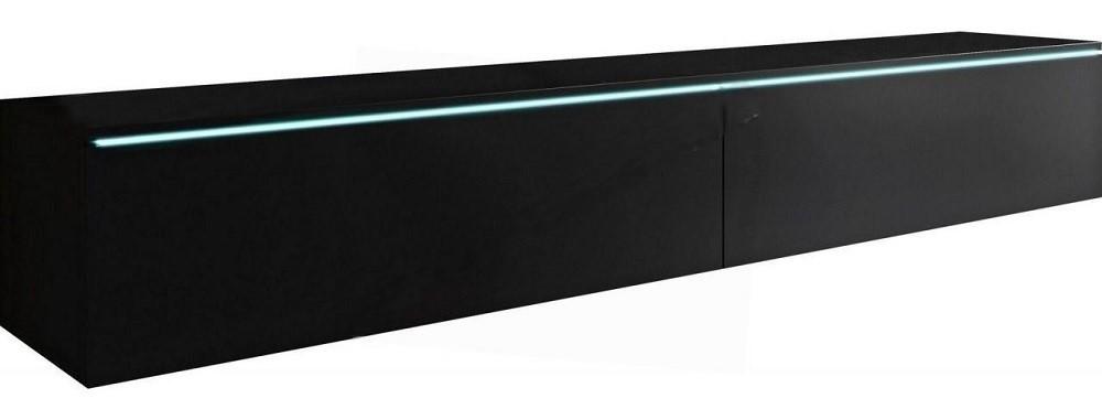 Тумба под телевизор Bratex Lowboard D 180 Черный/Графит (Серый)