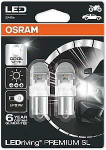 Lampă auto Osram P21W 2W Cool White 6000K LEDriving 2buc OS-7556CW-02B