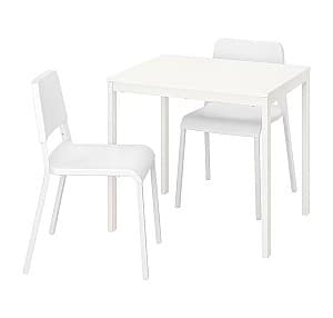 Набор стол и стулья IKEA Vangsta/Teodores 80x120 Белый (1+2)