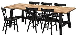 Набор стол и стулья IKEA Skogsta/Norraryd 235x100 Акация/Черный (1+6)