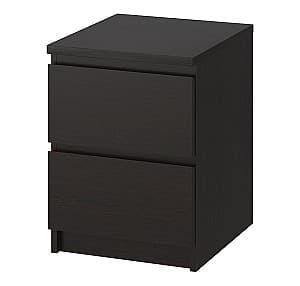 Прикроватная тумба IKEA Malm black-brown 40x55