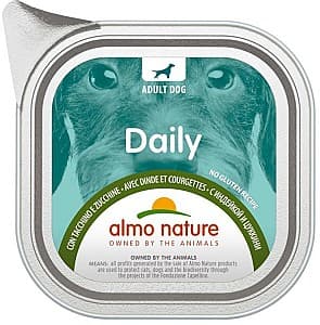 Влажный корм для собак Almo Nature DAILY Alu Turkey with Courgette 100g