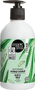 Sapun lichid Organic Shop Aloe and Milk
